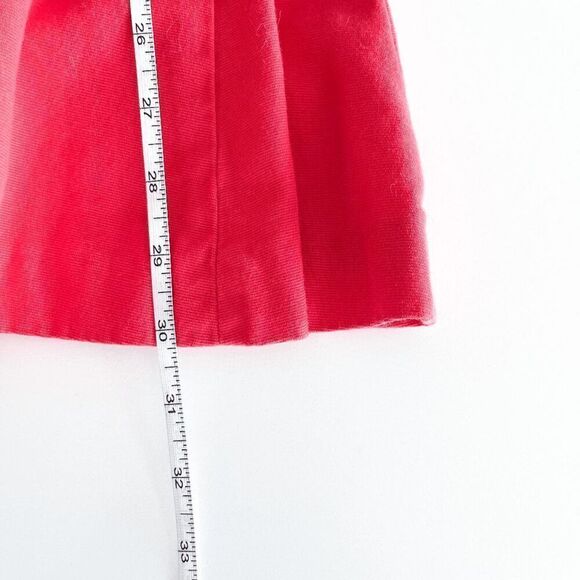 Vintage Womens Pleated Hem Flared Square Dancing Midi Skirt Red Small Handmade - Picture 6 of 6